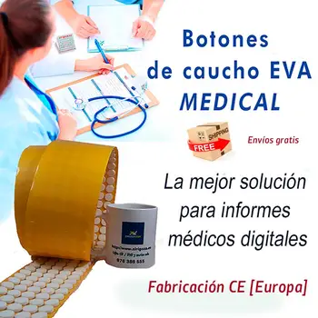 

Roll with 2.000 buttons rubber EVA medical subject CD/DVD White FREE SHIPPING