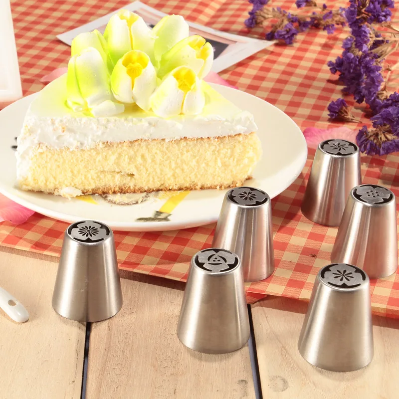 

7Pcs/set Russian Tulip Icing Piping Nozzles Cake Decoration Tips 3d printer nozzle Biscuits Sugarcraft Pastry Baking Tool DIY