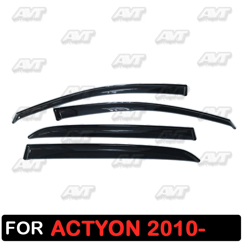 

Window deflectors for Ssang Yong Actyon 2010- 1 set-4 pcs car styling wind decoration guard vent visor rain guards cover