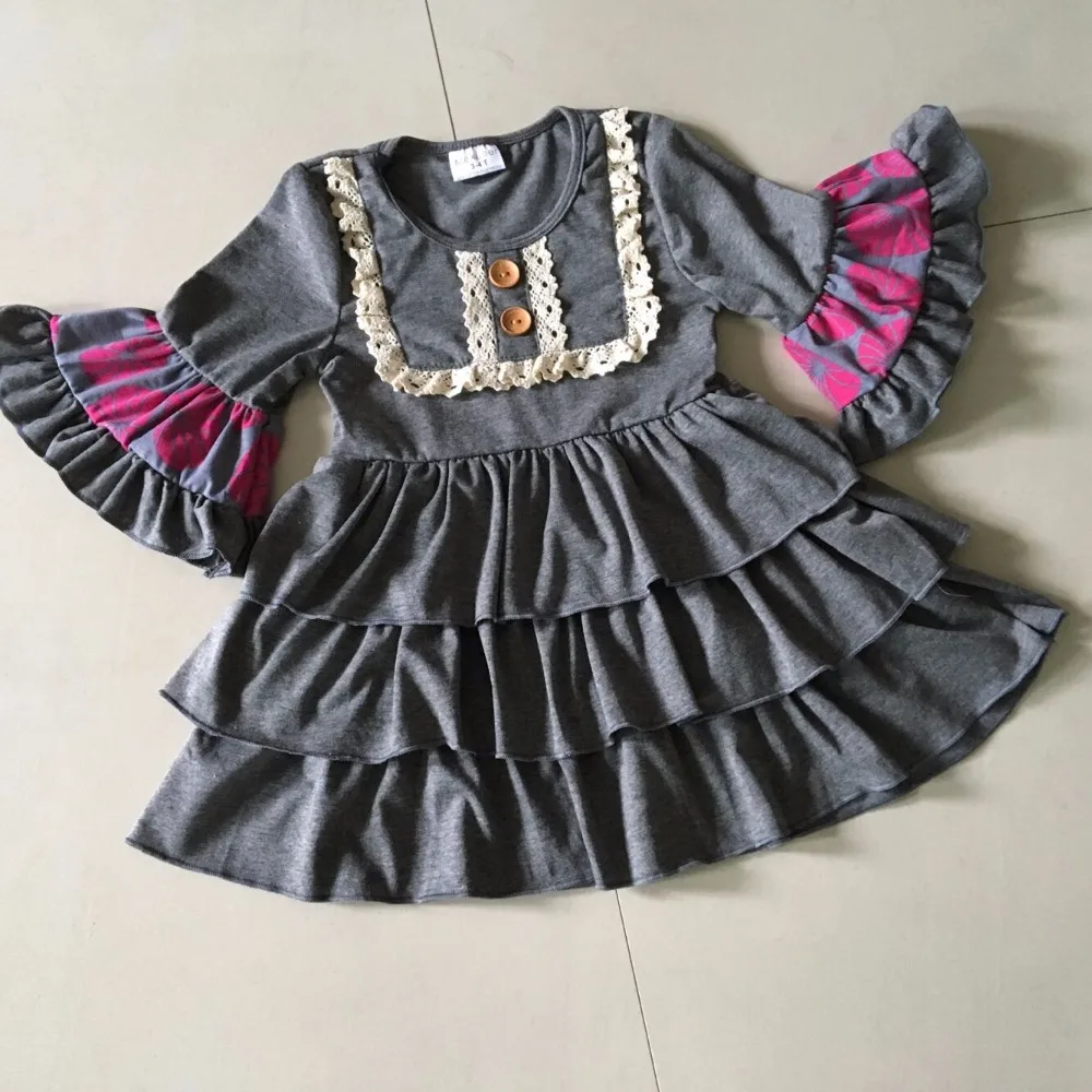 Unique Ruffle Baby girl Dress Fall New Style Smart Casual Clothing A