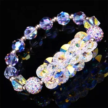 

SWAN Hot handmade jewelry DIY Luxury White Crystal Bracelets ElasticRope Brilliant Wedding Jewelry Charm Women Girl Friend Gifts