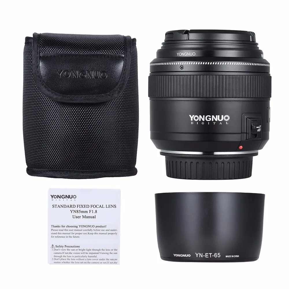 Объектив YONGNUO YN 85 мм F1.8 AF / MF стандартный и средний телеобъектив с постоянным