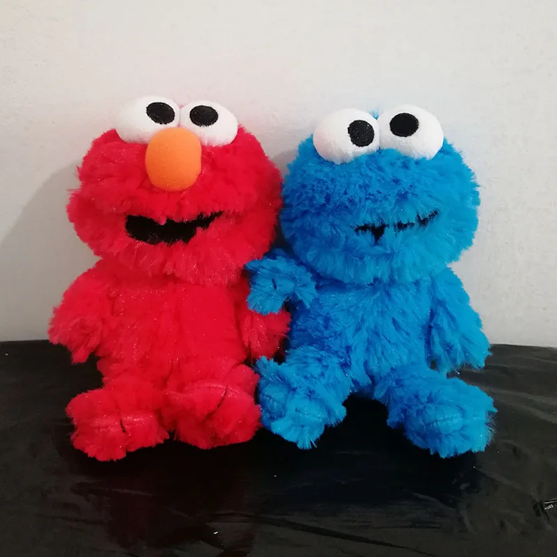 elmo and cookie monster plush