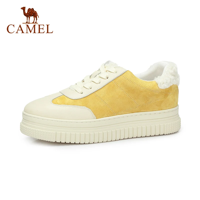 

CAMEL Spring New Casual Simple Women White Shoes Women Genuine Leather Comfort Soft Antiskid Single Shoes Student School Shoes