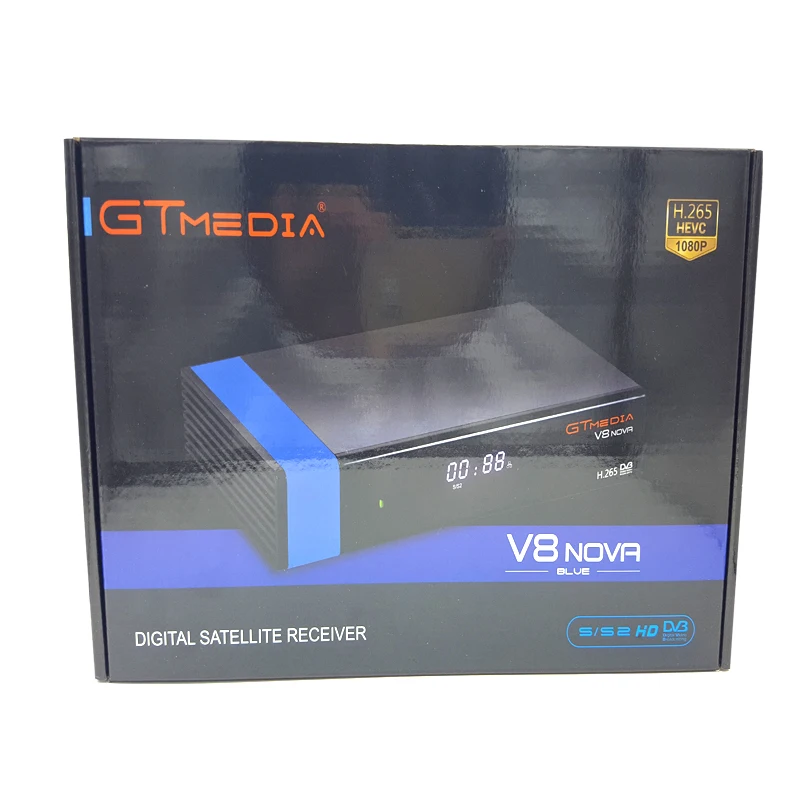 GTMedia V8 Nova Blue DVB-S2 H.265 декодер спутниковый приемник+ 1 год CCcam 4 clines встроенный wifi AVS цифровой ТВ-бокс