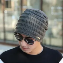 Seioum серый дважды Слои акрил бархат Шапка-бини зима теплая мужской вязаный Кепки s Открытый Спортивный Лыжный Кепки женский капот Шапки