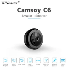 C6 Wi-Fi мини IP P2P Камера Cookycam Micro Беспроводной HD 720P с Ночное видение смартфон приложение охранных видеокамера