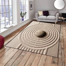 Else коричневый пляжный песок волны большие камни 3d узор принт нескользящие микрофибры гостиной декоративные современные моющиеся области коврик