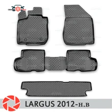 Для Lada Largus 2012- коврики Нескользящие полиуретановые предохранение от грязи интерьерные Аксессуары для автомобилей