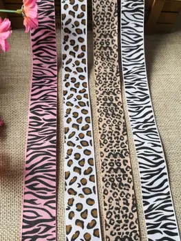 

Zebra leopard printing ribbon diy garment decoration home textile headwear -2.5cm about 1inch