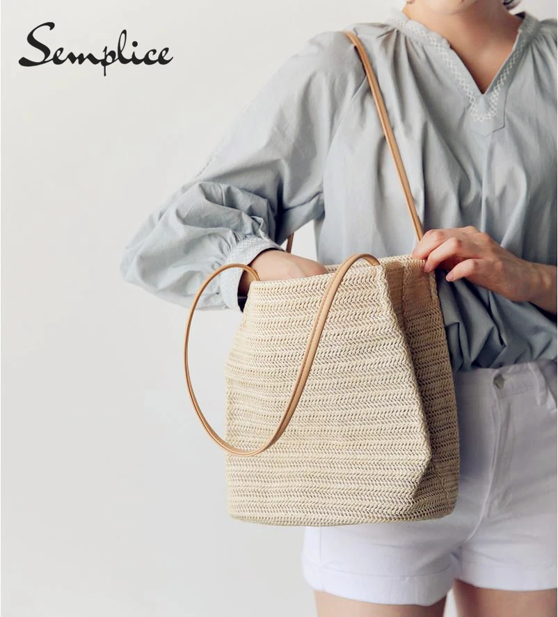 

Semplice Hot Ins Vietnam Hand Made Woven Rattan Bag Hollow Out Retro Art Women Bag