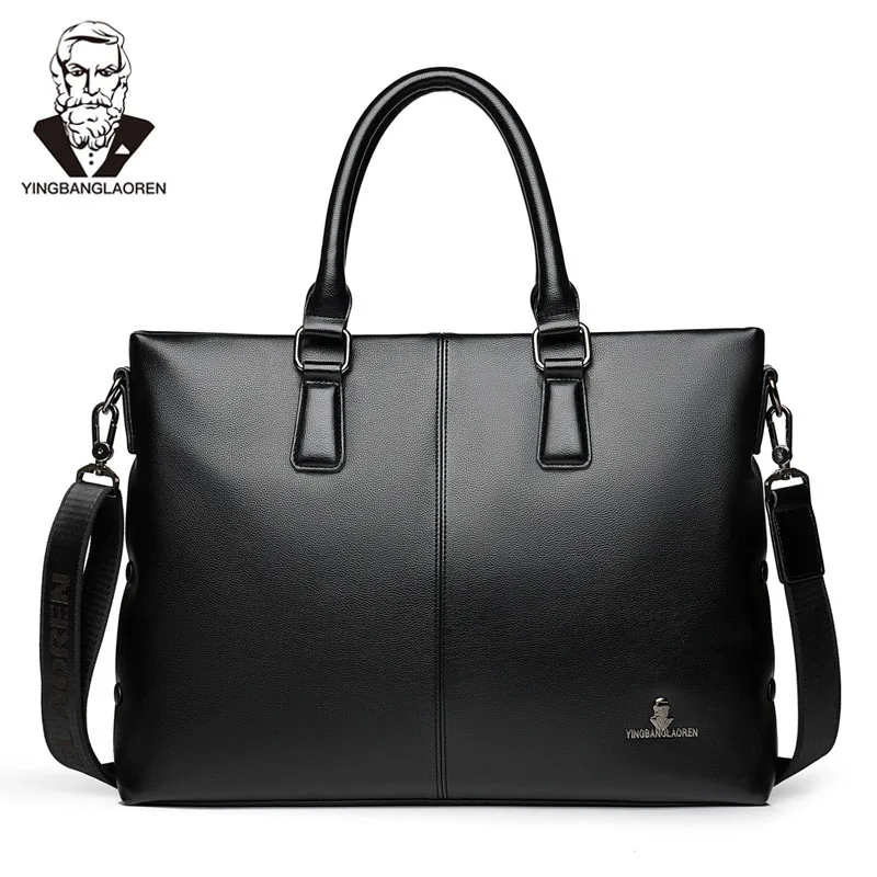 

Business Men Briefcases Casual Luxury Brand High Quality PU Wearproof Male Shoulder Bag 2018 Handbag Maleta Porte-documents