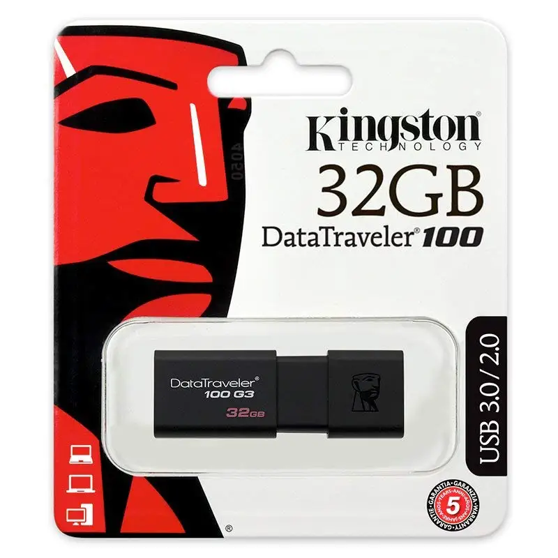 Kingston USB 3,0, флеш-накопитель, 16 ГБ, 32 ГБ, 64 ГБ, 128 ГБ, USB флеш-накопитель, флеш-накопитель, кольцо, память, USB DT100G3