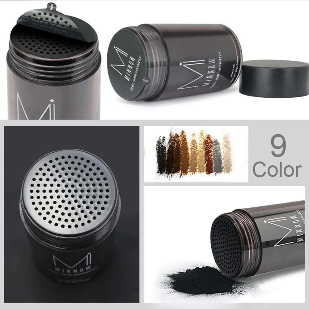 

9 Colors Salon Beauty Makeup Fiber 25g Hair Fiber Keratin Hair Building Fibers Styling Powder Hair Loss Concealer TSLM2