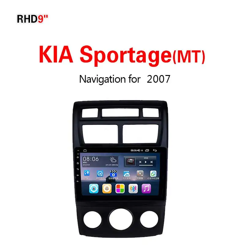 Lionet gps навигация для автомобиля KIA Sportage(MT) 2007 9 дюймов RK1010X - Размер экрана, дюймов: 4G8core4G64G