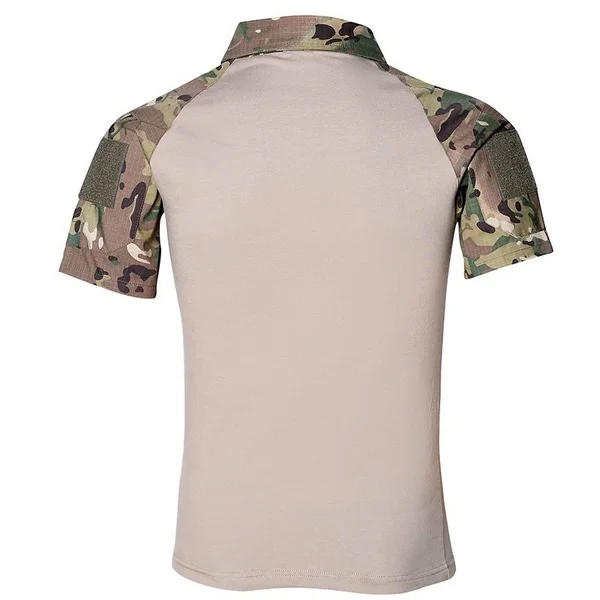 Для мужчин лето Армия Боевая Тактический футболка-поло военные короткий рукав камуфляж футболки-поло S-3XL