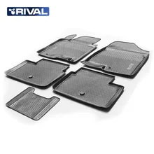 Для Toyota Hilux VIII- Коврики в салон 5 шт./компл. полиуретан Rival 15708001