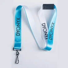 Пользовательский ремешок двусторонний напечатанный шейный ремешок с металлическим зажимом