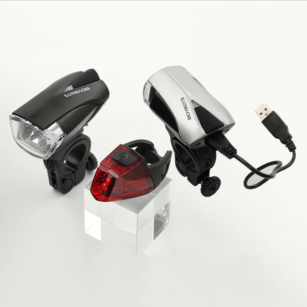 

HL3171 Germany Cycling Light Standard StVZO Bike Light Set USB Rechargeable Bike Headlight Taillight Combinations