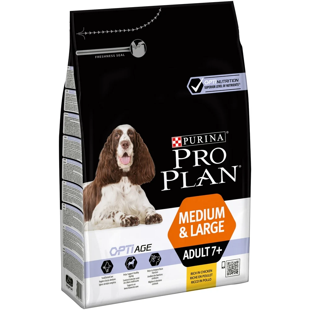 Pro Plan Medium& Large Adult 7+ для пожилых собак средних и крупных пород, Курица, 3 кг