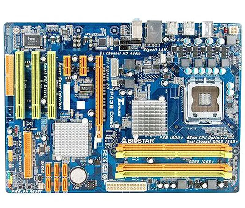 Для BIOSTAR TP43E Combo оригинальная б/у настольная материнская плата P43 LGA 775 DDR2 8G SATA2 USB2.0 ATX