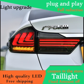 

Car Styling Case For HONDA City 2015 2016 Taillights LED Tail Light LED Rear Lamp DRL+Brake+Reversing+Signal LIGHT Accessories