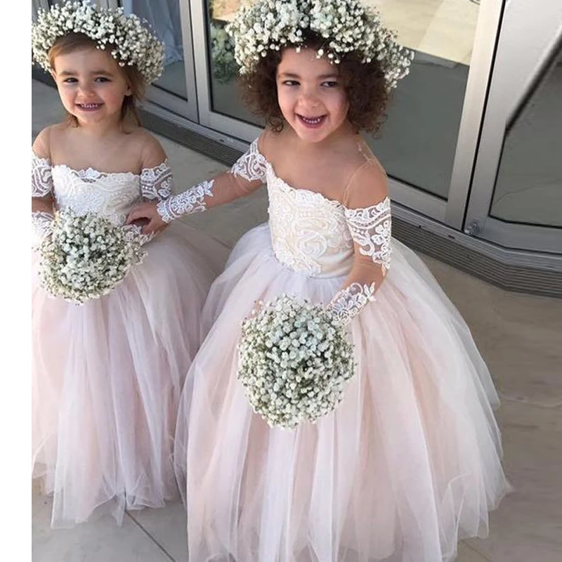 flower girl blush dress