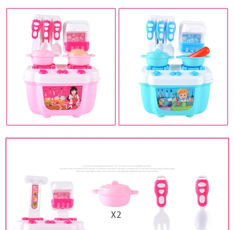 New Kids Play House Toys Tableware Sets Baby Toys Kitchen Cooking Simulation Model Educational Appliance For Girl Toys (6)