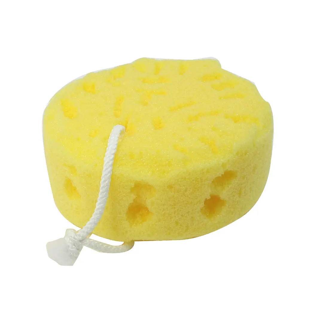 UXCELL Bath Shower Body Clean Puff Soft Sponge Yellow W Loopin Shower