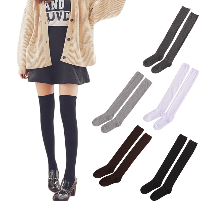 

Women Socks Leg Warmer Thigh High Over The Knee Socks Long Tube Socks Cotton Sexy Female Medias sokken
