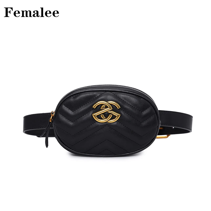 

FEMALEE Waist Packs Belt Bag Women Velet PU-Leather Chest Handbag Luxury Brand Fashion New High Quality 2018 Summer Fanny Pack
