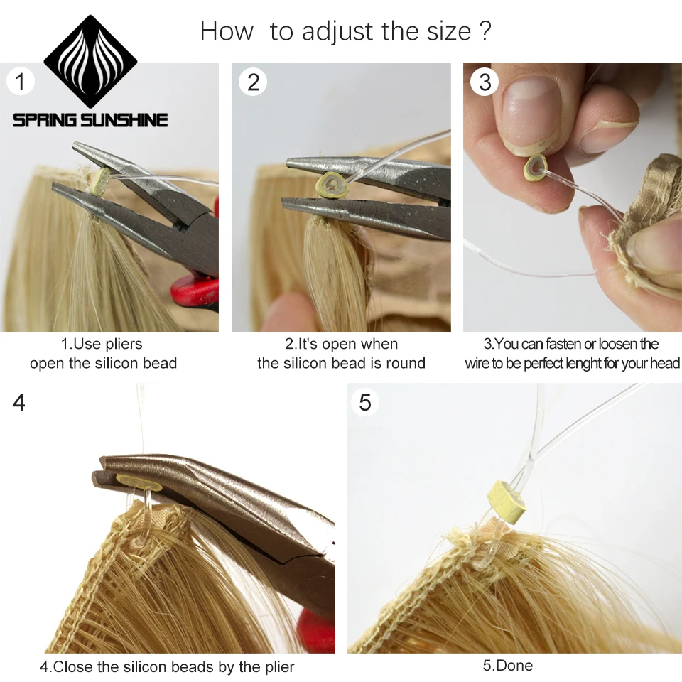 Synthetic Silky Straight Hair Extensions real natural 20 inches Invisible Wire No Clips in Secret Fish Line Hairpieces