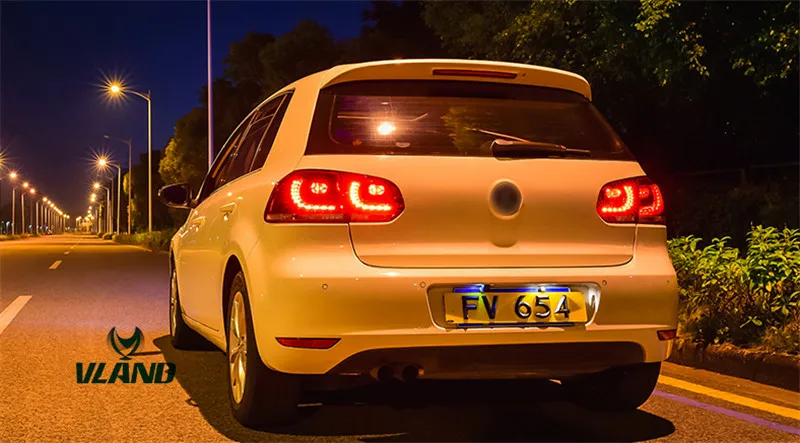 VLAND фабрика для автомобиля задний фонарь для Volkswagen Golf 6 Mk6 R20 светодиодный фонарь светильник 2010 2012 хвост светильник тумана светильник s