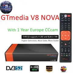 GTMedia V8 Nova DVB-S2 спутниковый ресивер H.265 встроенный WI-FI + 1 год Европа Испания CCcam ТВ коробка новая версия Freesat V8 супер