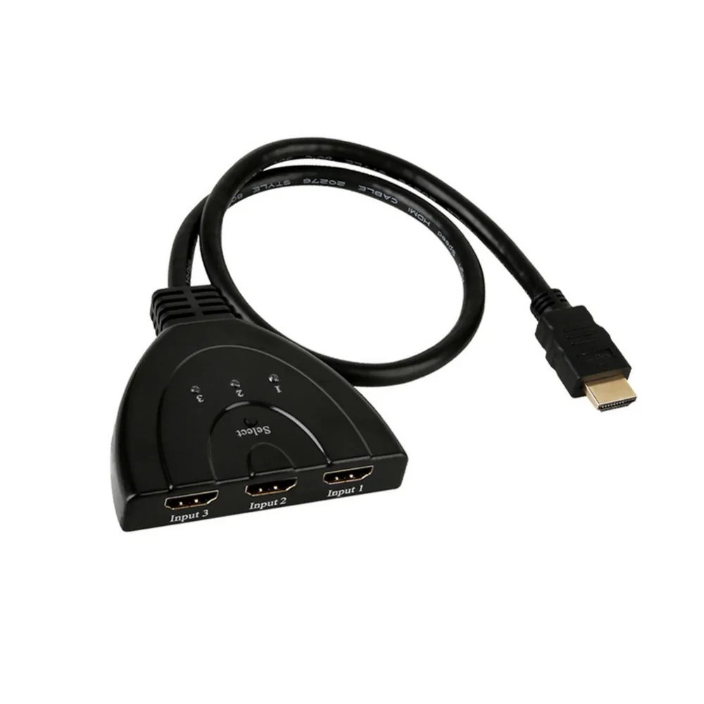 3 в 1 выход HDMI Кабель-адаптер Авто удлинитель с переключателем переключатель разветвитель HDMI концентратор кабель для HD tv 1080 P tv