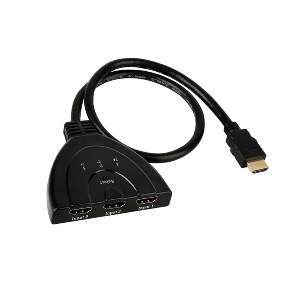 

Новый 3 в 1 HDMI-кабель-адаптер, автоматический разветвитель, разветвитель HDMI-разветвитель для HD TV 1080P TV