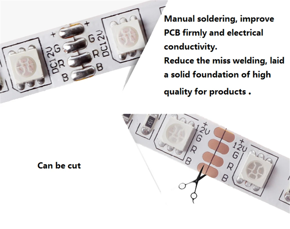 Светодиодные ленты 5050 DC12V 60 светодио дный s/m светодио дный лента Гибкая светодио дный света RGB RGBW теплый белый 5050 Подсветка светодио дный