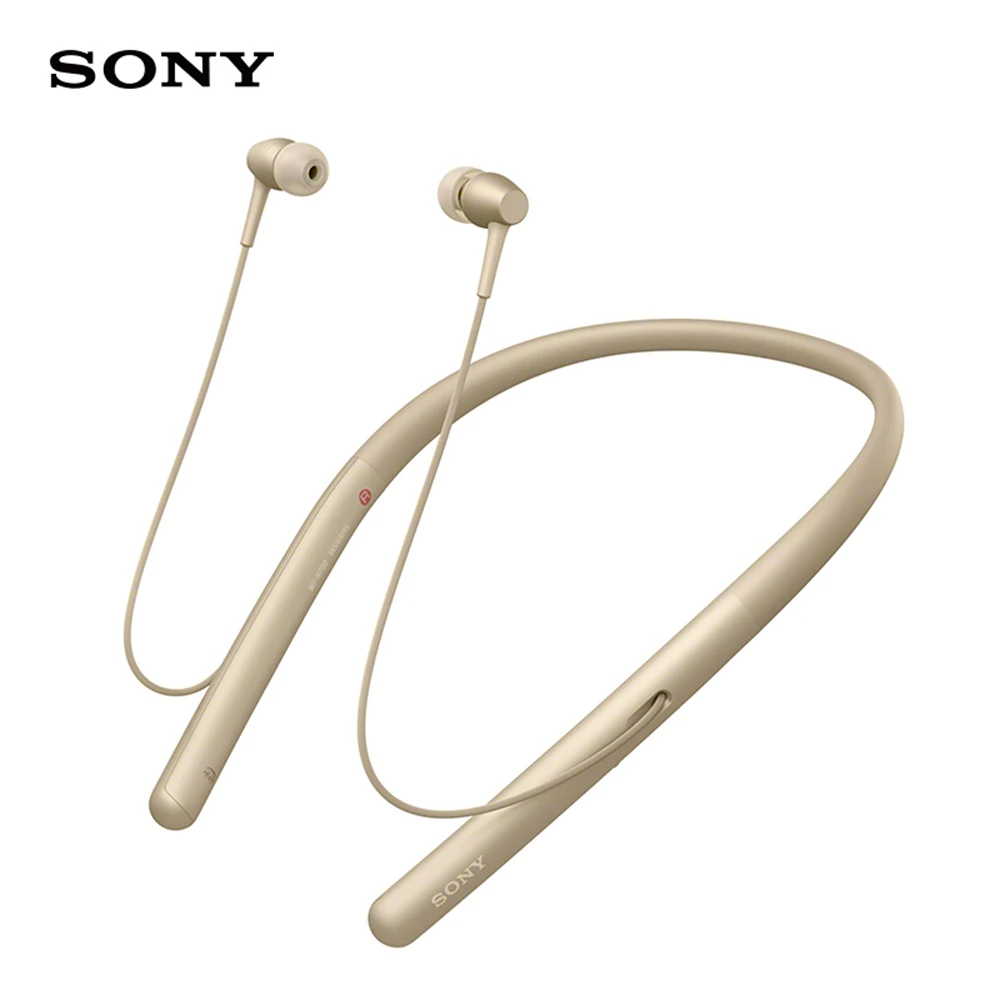 SONY WI-H700 Wireless Bluetooth Headphones Wired Magnetic Earbuds NFC aptX Noise Cancelling Earphones with Microphone - Цвет: Золотой