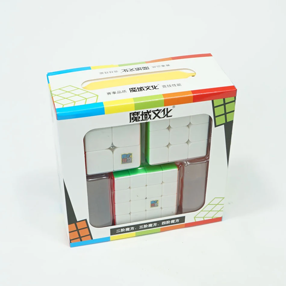 

Mofangjiaoshi 3pcs/Set 2x2 3x3 4x4 5x5 Magic Cube Speed Puzzle Gift Box Stickerless MF2 MF3 MF4 Cube Bundle Educational Toy