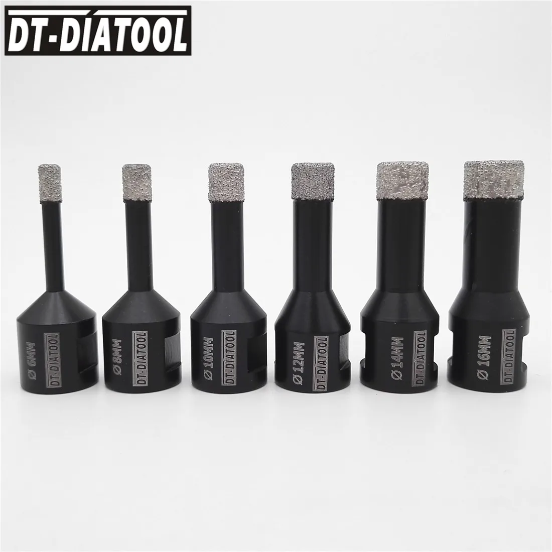 DT DIATOOL 2pcs Dry Vacuum Brazed Diamond Drilling Core Bits Tile Hole
