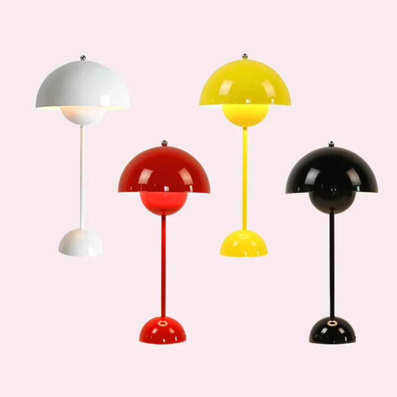 

White/Black/Yellow Modern Table Lamp Creative Iron Desk Light for Living Room Bedside Study Table light Indoor Lighting Decor