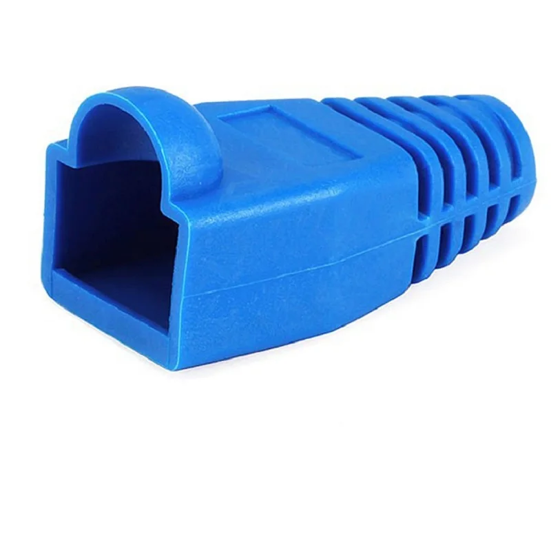 100pcs /lot PlasticCat5 cat5e Cat6 cat7 RJ45 Connector Modular Network Cable Plug End Boot Cap free shipping