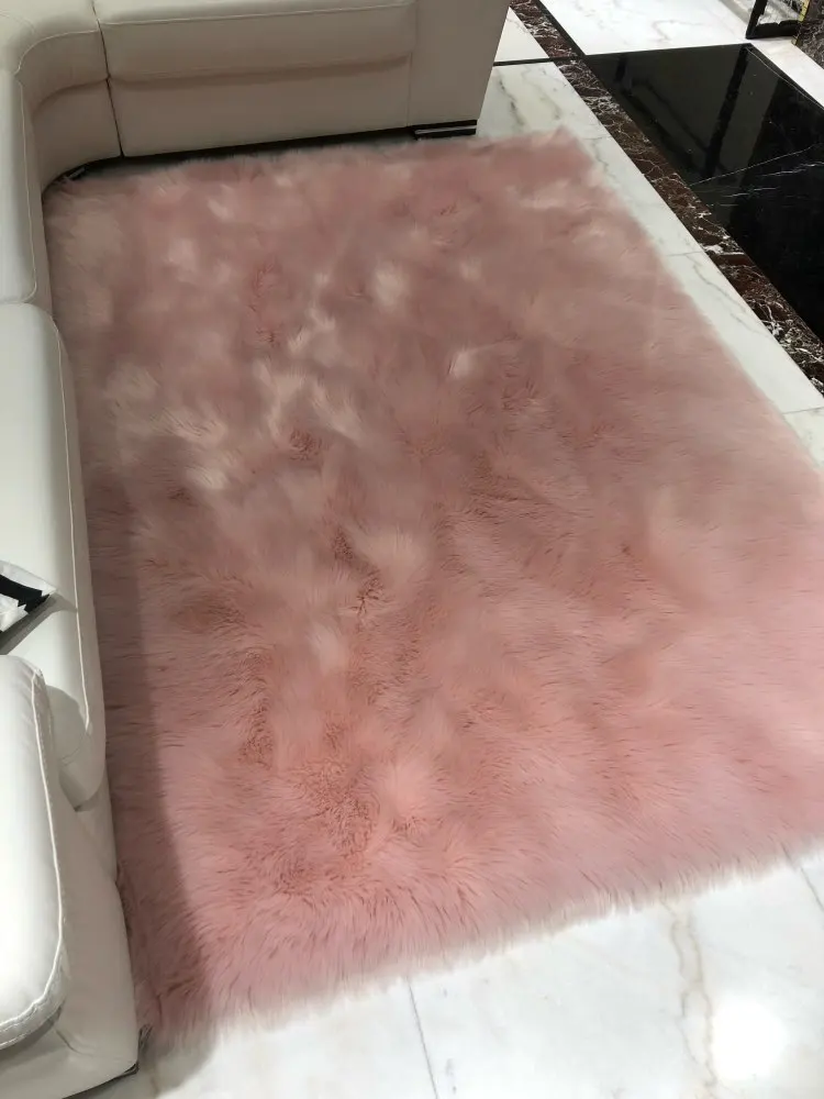 Thierry Large Faux Fur Rug 5x7 (9 Colors) Buy Faux Sheepskin Fur Rug 5x7