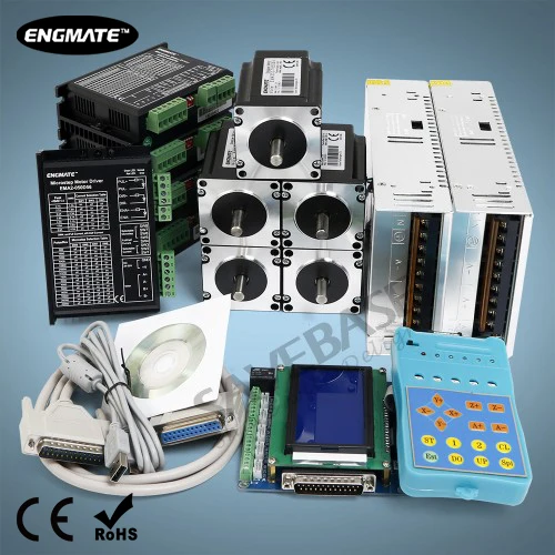 1.96N.m Nema23 Шаговый Мотор с ЧПУ Комплект 5 осей EMA2 050D56 Драйвер 36 В PSU|Шаговый
