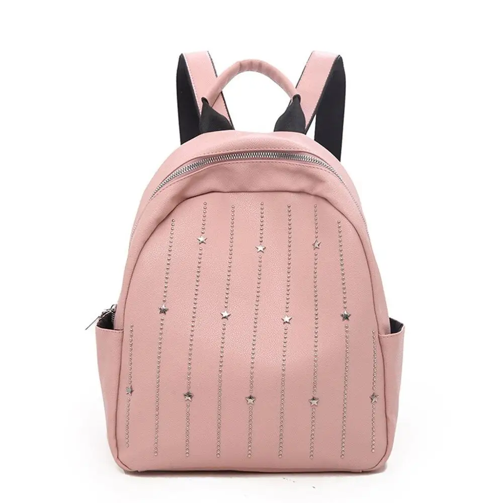 

New Leather Cute Backpack Women Fashionable Tour Shoulder Bag Student Bag Large Capacity Back Pack Female Bolso Mochila Mujer