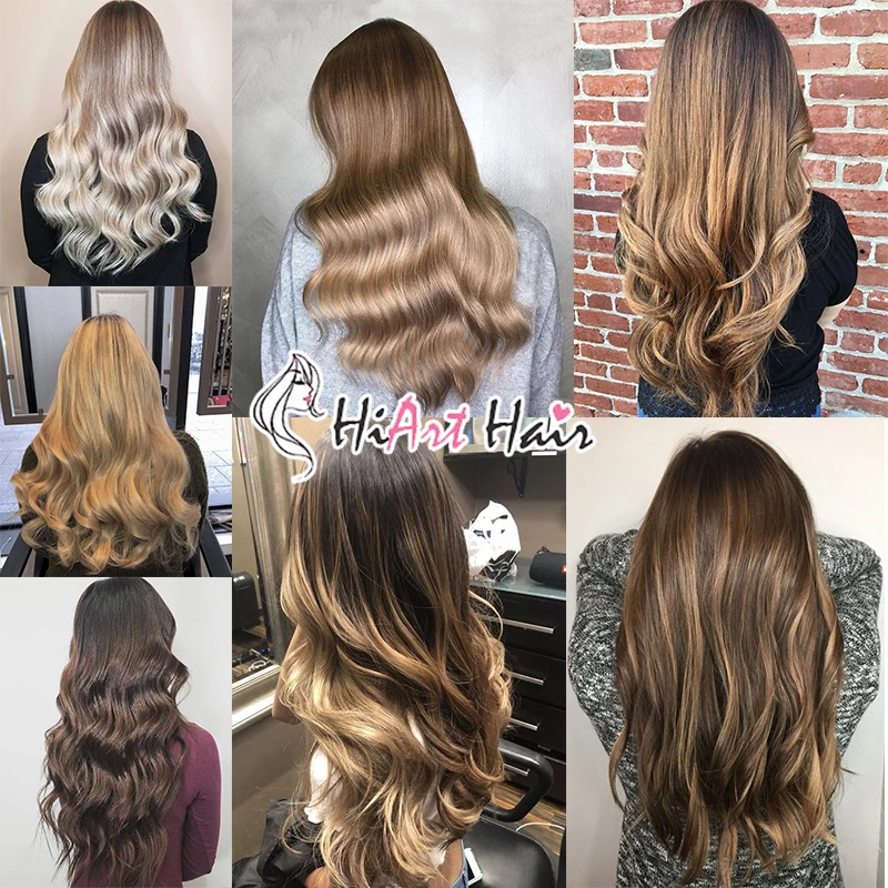 HiArt 100 г, человеческие волосы, уток, remy, волосы для наращивания, Balayage, волосы для наращивания, прямые волосы для наращивания, 18 дюймов, 20 дюймов, 22 дюйма