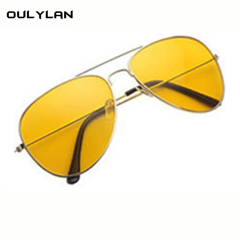 Oulylan солнечные очки ночного видения для мужчин женщин очки со стальной оправой UV400 тенты Защита от солнца стекло бренд дизайн классический