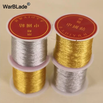 

WarBLade 0.2mm 0.4mm 0.6mm 0.8mm 1mm Gold And Silver Nylon Cord Thread String Rope Bead DIY Rope Bead Necklace Bracelet Making