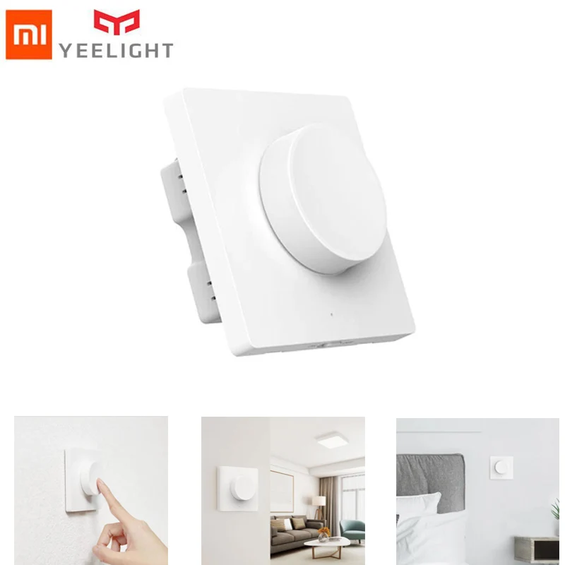 

5 in 1 smart Dimming switch Knob rotate wireless switch wall bluetooth remote control switch 180W for yeelight ceiling light