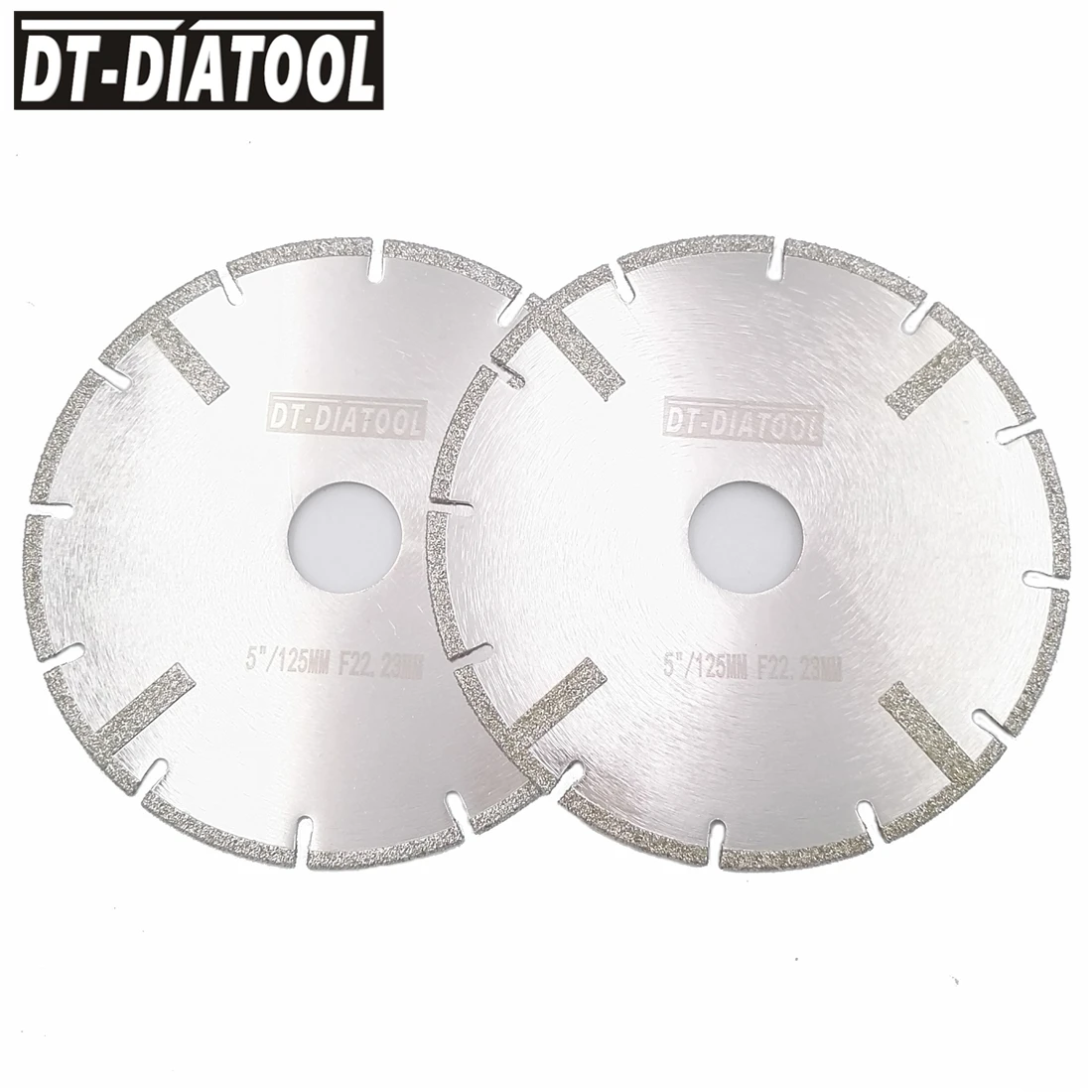 DT-DIATOOL 2 шт. 5 "гальванические усиленный алмазный диск для циркулярки резка диск Диаметр 22,23 мм Диаметр 125 для камня плитки мрамор